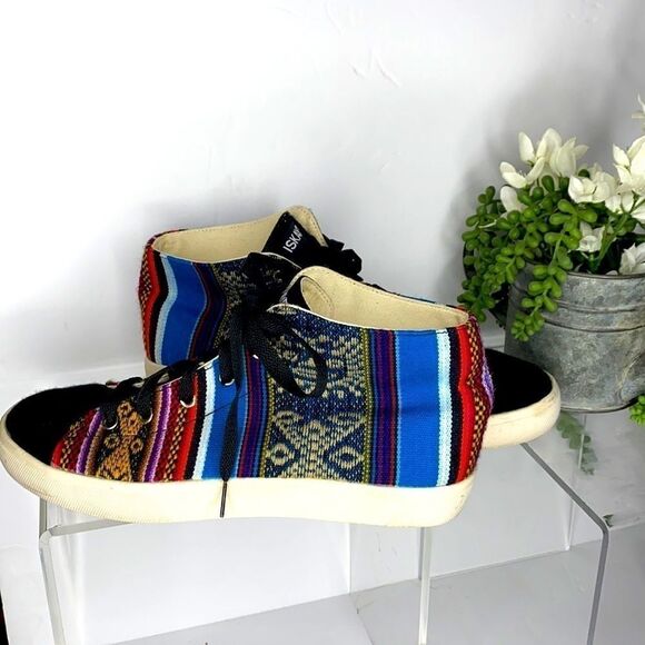 Iskay‎ Woven High Top Inca Tapestry Sneakers Eco-Friendly Men's 8 - Picture 1 of 13